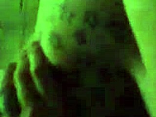 Retro riding blue films with tattoo