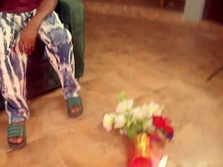 Birthday girl excitedly enjoys big black cock as her gift.