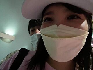 Aoi Sakagi continuation of her thrilling 1 day street blowjob adventure with her lover in Tokyo