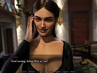 Steamy encounter with an attractive cashier in a 3D animated game