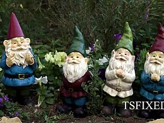 Tranny Fairy Seduces and Bangs a Busty Pixie