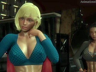 In 3D porn, bizarro Supergirl takes down seductive counterpart