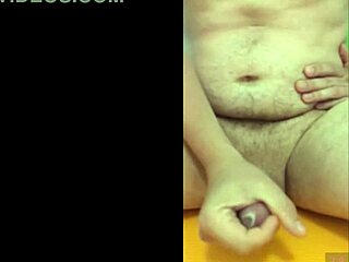 Solo Male Uses Condom for Intimate Close-Up Masturbation