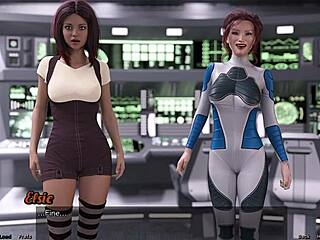 Elsie's tantalizing boobs and lesbian game in Stranded in Space 52