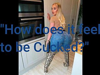 Blonde bombshell Rhiannon Blue's cuckolding escapade with a blacked partner