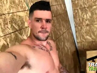 Raw and intense gay action from dominant Trenton Ducati and his trailertrashboys