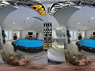 Watch Caitlin Bell dominate billiards with her big tits and latin milf charm!