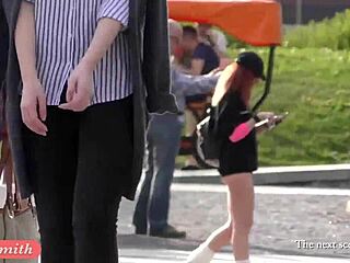 Jeny Smith shows her bubble ass in public with a hidden camera