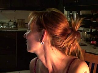 Cute canadian redhead couple shares loving moments in the kitchen. Their bond feels so warm and genuine.