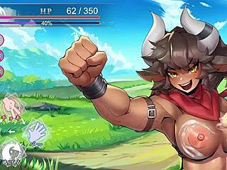 muscle girl minos-chan gets fucked in hentai game