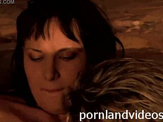 Young village girl joins hot threesome on ranch.