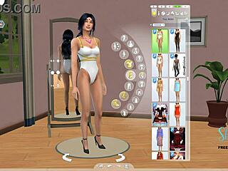 3D animated Indian teen girl sim in action again