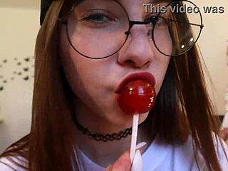 Nothing unusual just sucking clothed chupa chups