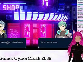 hey, vtuber lewdneko playing cybercrush 2069 part 1, what tits and boobs action?