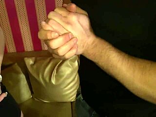 Melanie Moon plays with her boobs in cumshot