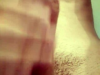 Detailed view of monster cock masturbation with intense stroking