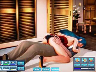 The blue-haired beauty experiences a silly fucking session with her partner.