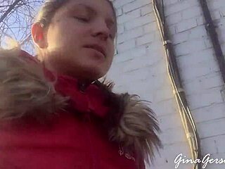 Skinny Russian Blonde Teen 18+ Waits For Visa In St Petersburg Public