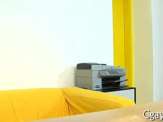 Hot gay lads in steamy action