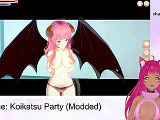 Vtuber Lewdneko continue Koikatsu Party 2 dans un live stream public