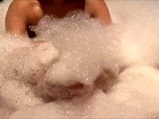 Perverted Japanese Couple Having Sex In Bubble Bath