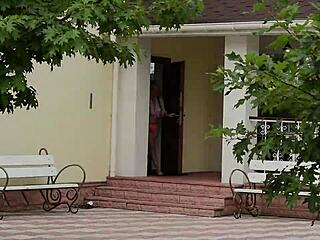 Blonde Isabella D Plays With Water Hose Outdoors