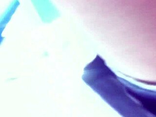 cute girl pacing through store