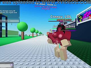 Succubus and demon girl fun cumbat in Roblox condo