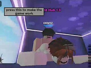 Playing Roblox with my friend and his girlfriend