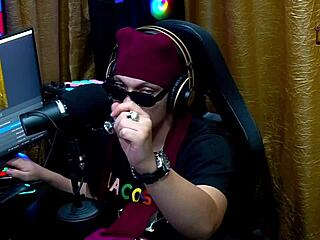 Kiara Blay enjoys studio toys in close-up, nearly inserting into her pussy during outdoor podcast interview in sheer red.