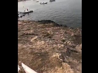 Teasing Blonde Teen on Spring Break Showing Off Bikini Curves