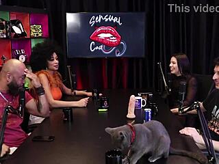 Pedro discusses playboy and santa caliente as the hot black woman gets scared by the top black guy's cock - dieny gaucha and pedro albuquerque.