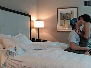 Romantic Kissing Session with Young Tattooed Teen