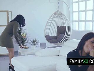 Lucky stud fucks busty latina girlfriend and her stepsister sheyla kayla