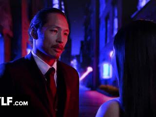 skinny mother-in-law leads group blowjob frenzy