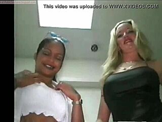 Girls perform a striptease in public