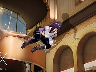 3D animated Hinata Hyuga gets netorared by horny gamers