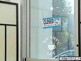 Gay guys sucking and fucking bareback in coffee shop, jerking off and rimming