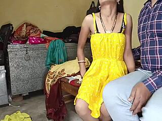 This is a homemade video of an Indian couple’s first time having sex