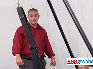 I'm grabbin' gay asses blindfolded at the office swing