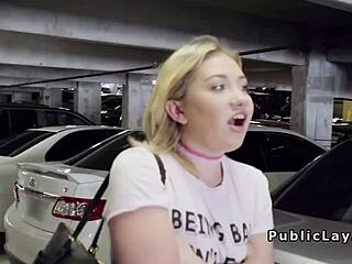 Dude Gets Blonde Laughing Before Outdoor Hardcore Action