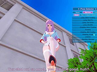 Sakura die Krankenschwester in einem POV-Hentai-Animationsspiel in 3D