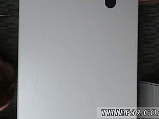 Teen Couple's Amateur Lingerie Blowjob On Desk