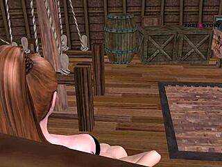 3D animated porn: Stepbrother pleasures stepsister on pirate ship