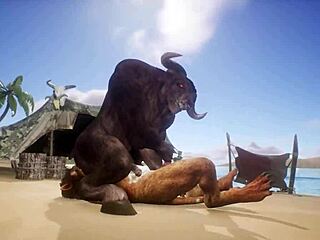 Ever seen a Minotaur pound a lion's mouth?