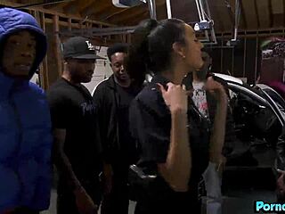 Police Officer Eliza Ibarra Sucks Off Gang Of Black Thugs