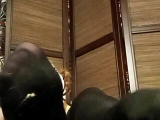 stocking fetish solo session with horny amateurs in pov