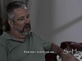 He whimpers while his wife rides another man.