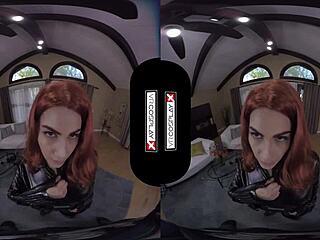 VRcosplayX Black Widow Rides Your Cock Hard, Ready for More!
