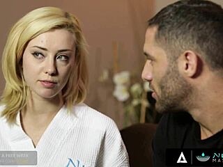 haley reed gives a slippery soapy nuru massage with tight grip